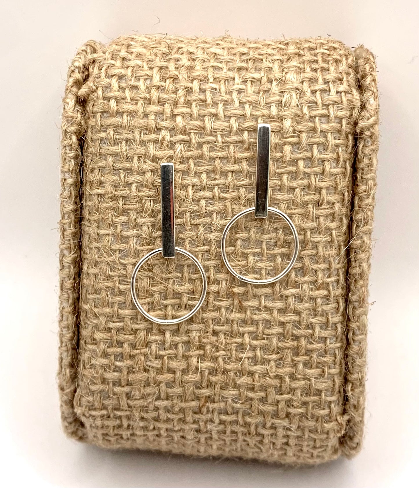 Sterling Silver Pierced Bar Post Earrings